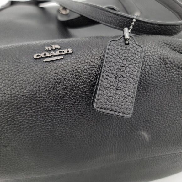 Limited Edition Coach Tote Large Black Pebble Leather Wild Beast 36315 - Picture 11 of 16